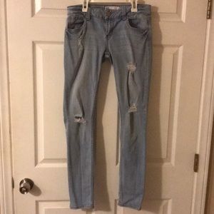 Hollister skinny jeans. Light blue.